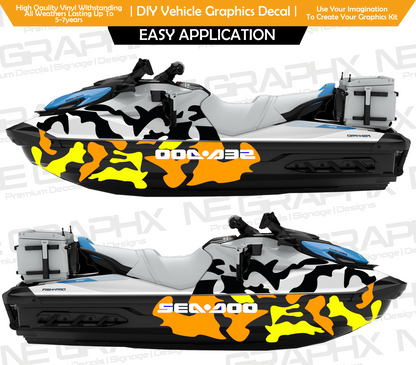 Universal Tri-Camo Jet-Ski Side Decals