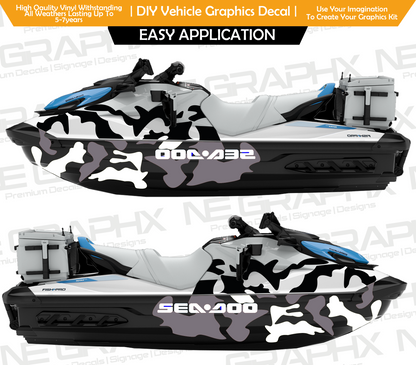 Universal Tri-Camo Jet-Ski Side Decals