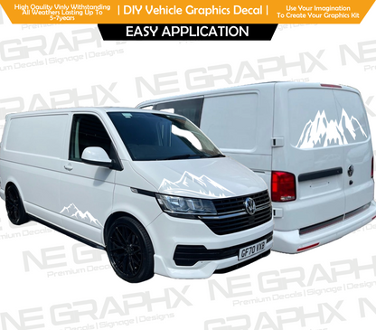 Universal Camper Van Mountain Decal Bundle