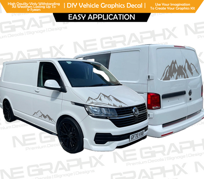 Universal Camper Van Mountain Decal Bundle