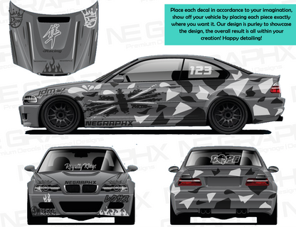 Universal JDM x Union Jack Decal Kit