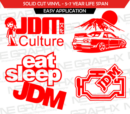 JDM Decal Sticker Pack 4x