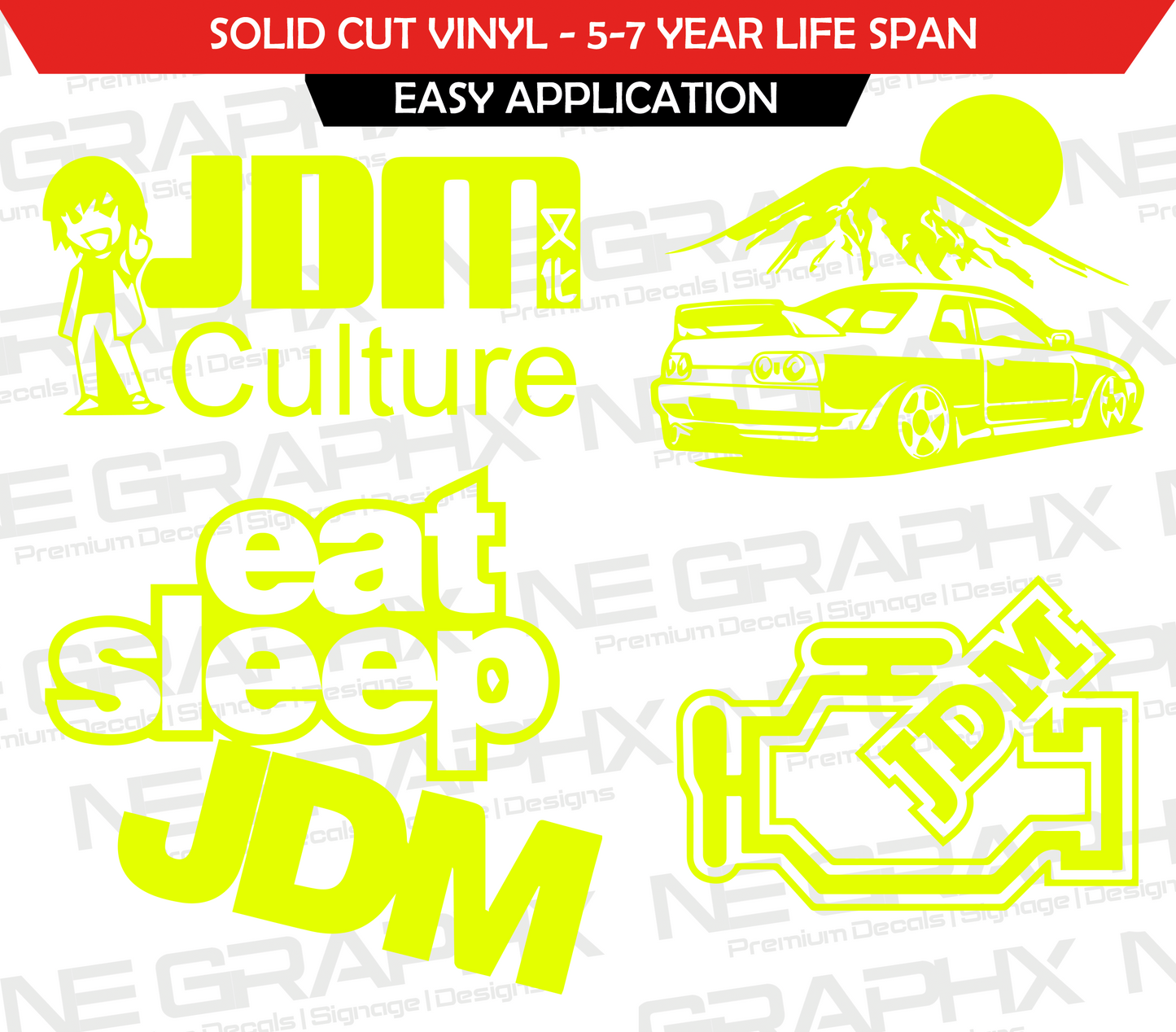 JDM Decal Sticker Pack 4x