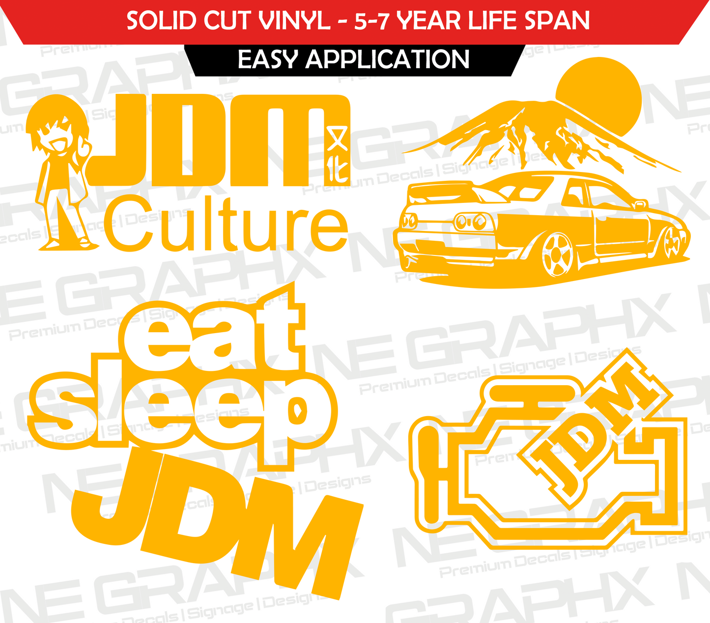 JDM Decal Sticker Pack 4x