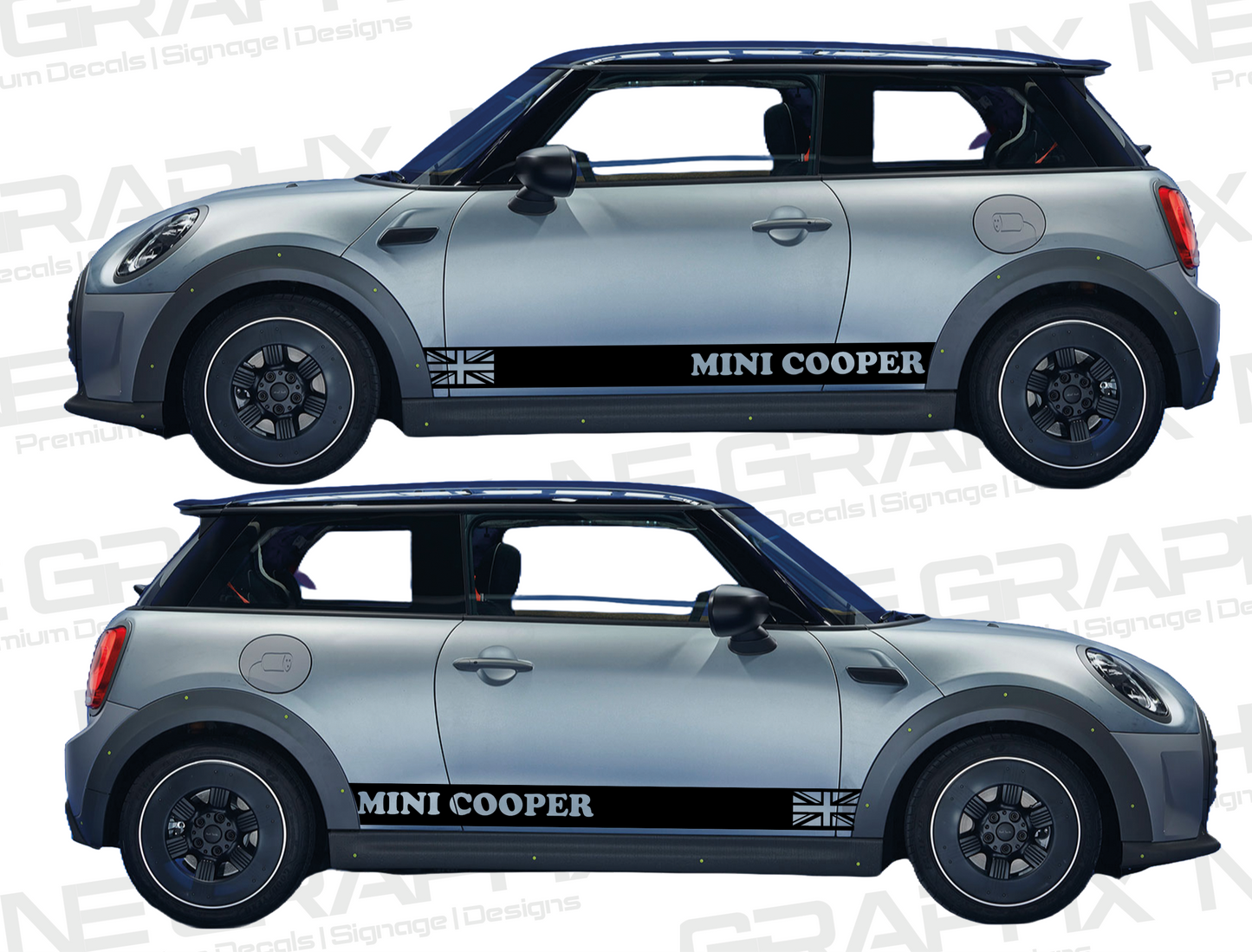 Mini Cooper F56 Union Jack Side Stripes