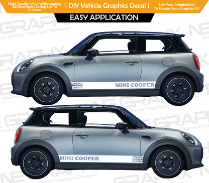 Mini Cooper F56 Union Jack Side Stripes