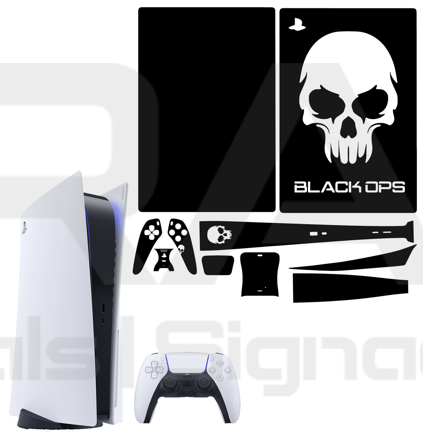 Playstation Black Ops Skull Vinyl Skin + Controller | Digital Edition