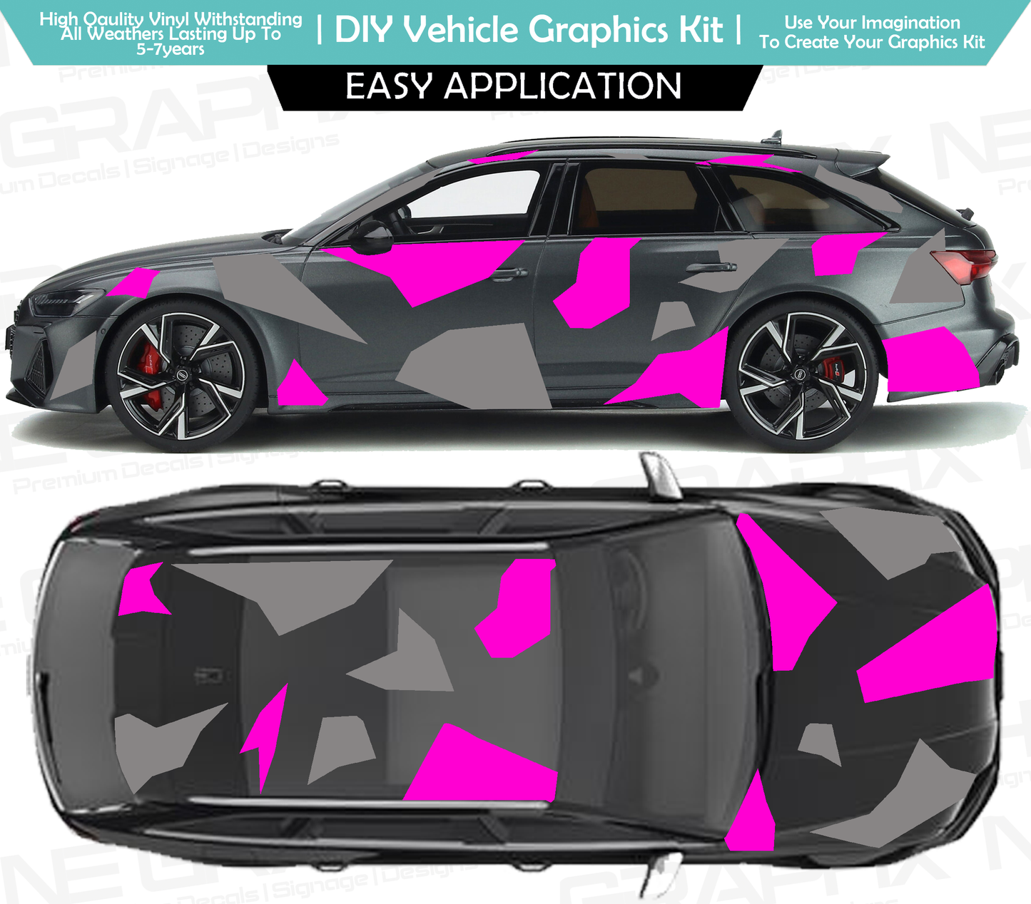 Audi RS6 Full Car Camo Decal Kit 2002-2025