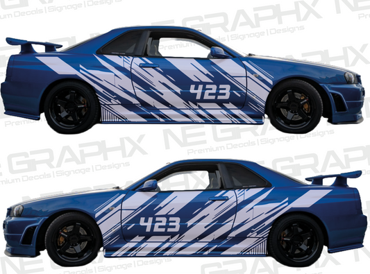 Universal Custom Racing Number Decal Kit