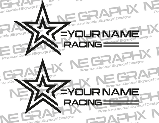 Racing ''Custom Name'' Decals