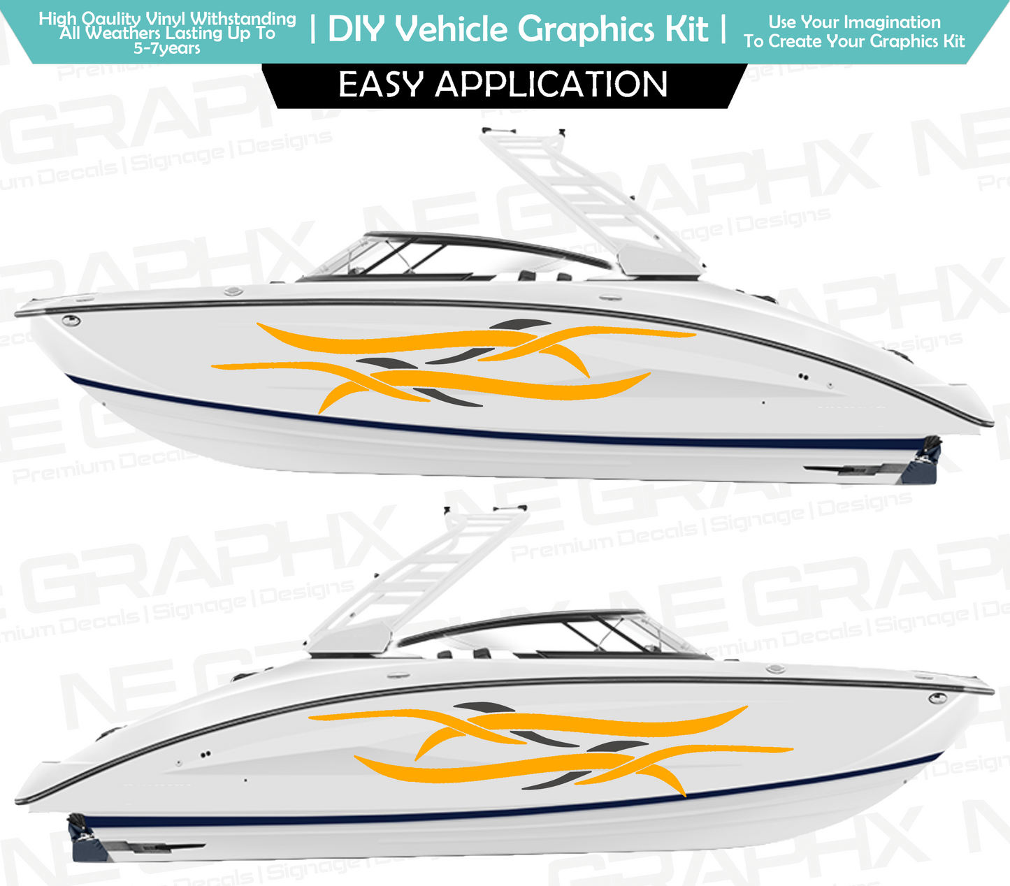 Speed Boat / Boat Side Decal Sticker