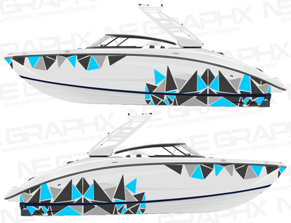 Geometric Speed Boat Decal