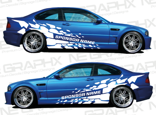 Universal Sponsor Name Decal Kit