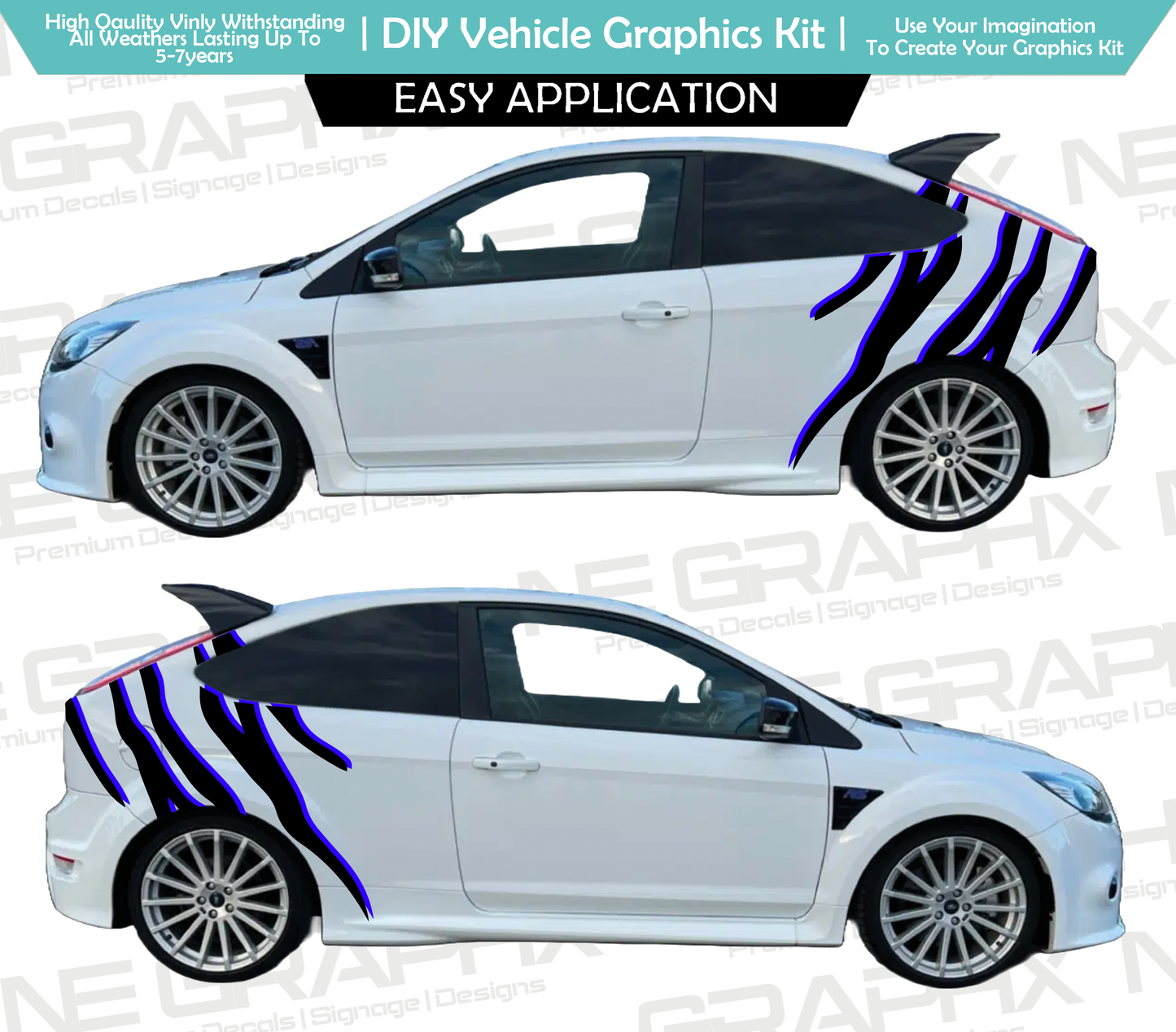 Universal Tiger Stripe Dual Colour Decal Kit