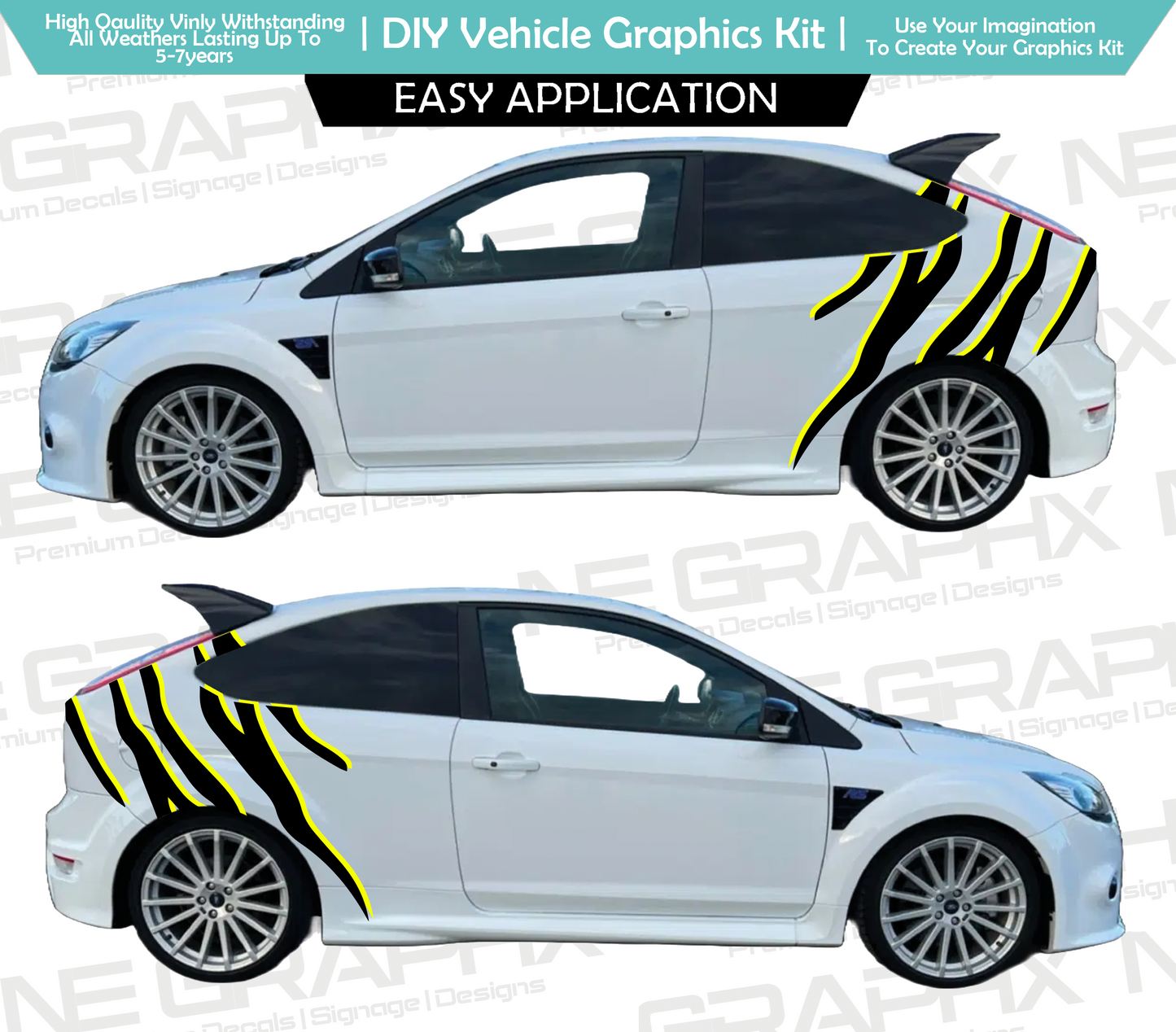 Universal Tiger Stripe Dual Colour Decal Kit