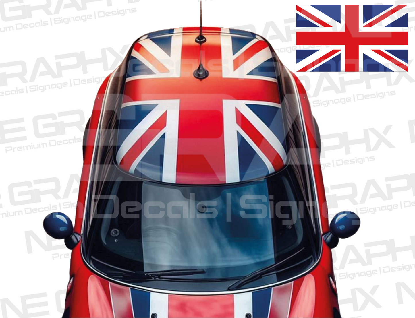 Mini Cooper Red & Blue Union Jack Roof