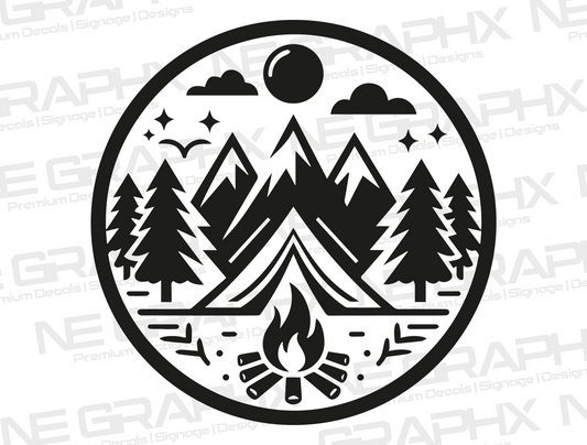 Camping Motorhome/Campervan Decal 14.5cm