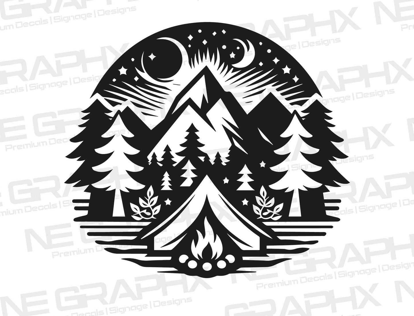 Midnight Sky Motorhome/Campervan Decal 14.5cm