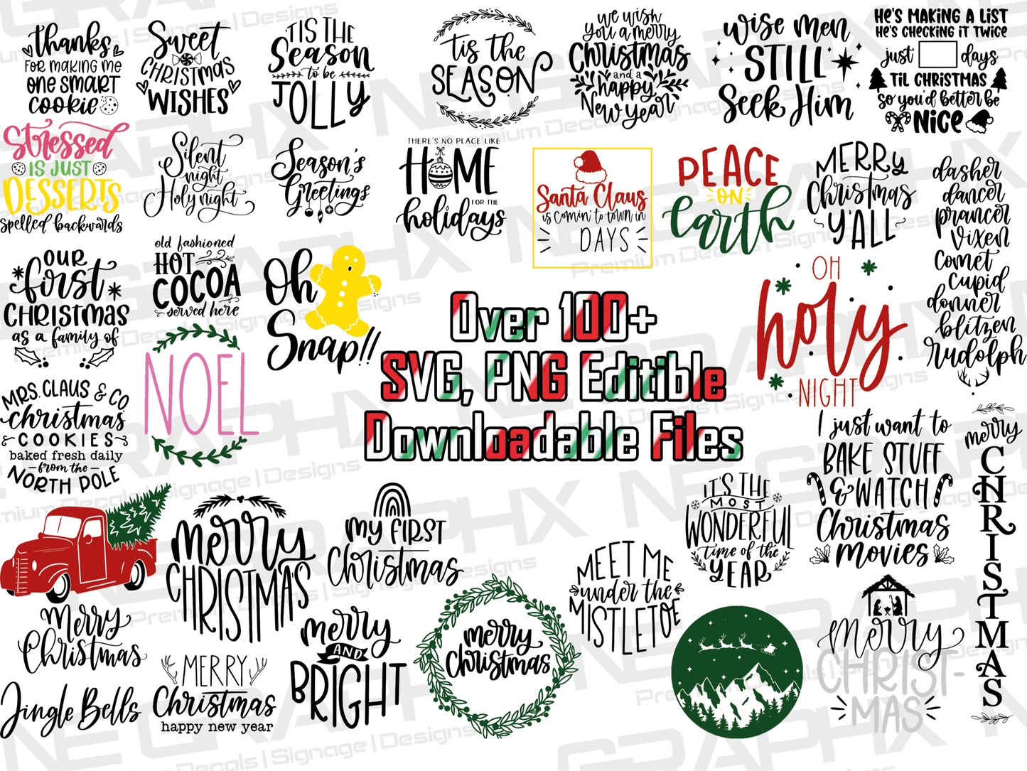 100+ Christmas Decals Download SVG/RAR Files