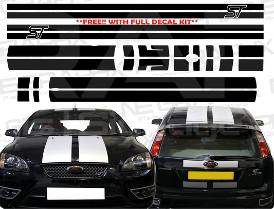 Ford Focus ST/RS Complete Decal Kit + Free Side Stripes