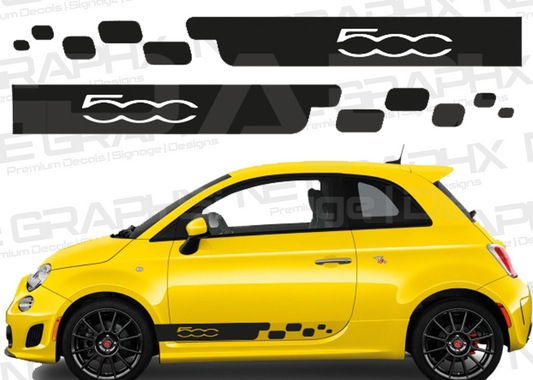 Fiat 500 Racing Short Side Stripes