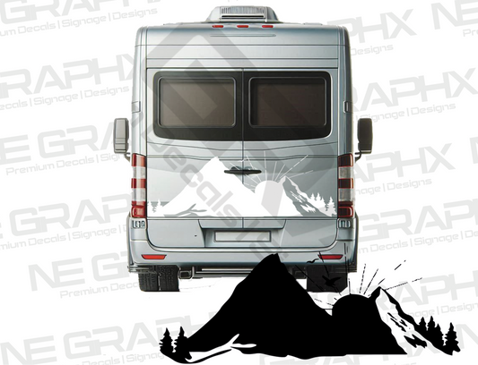 Campervan/Motorhome Mountain Range Decal