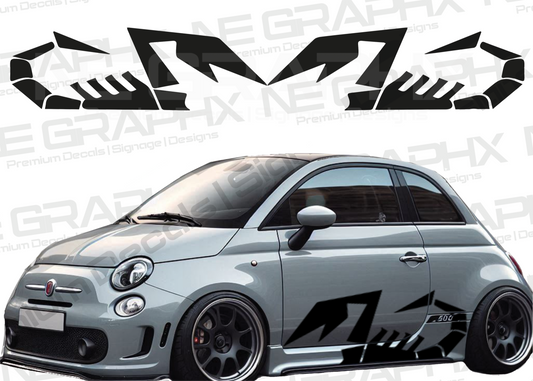 Fiat 500/Abarth Scorpion Side Stripes