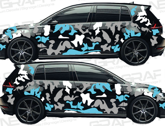 Universal Car Camouflage Full Complete Vinyl Graphics Kit