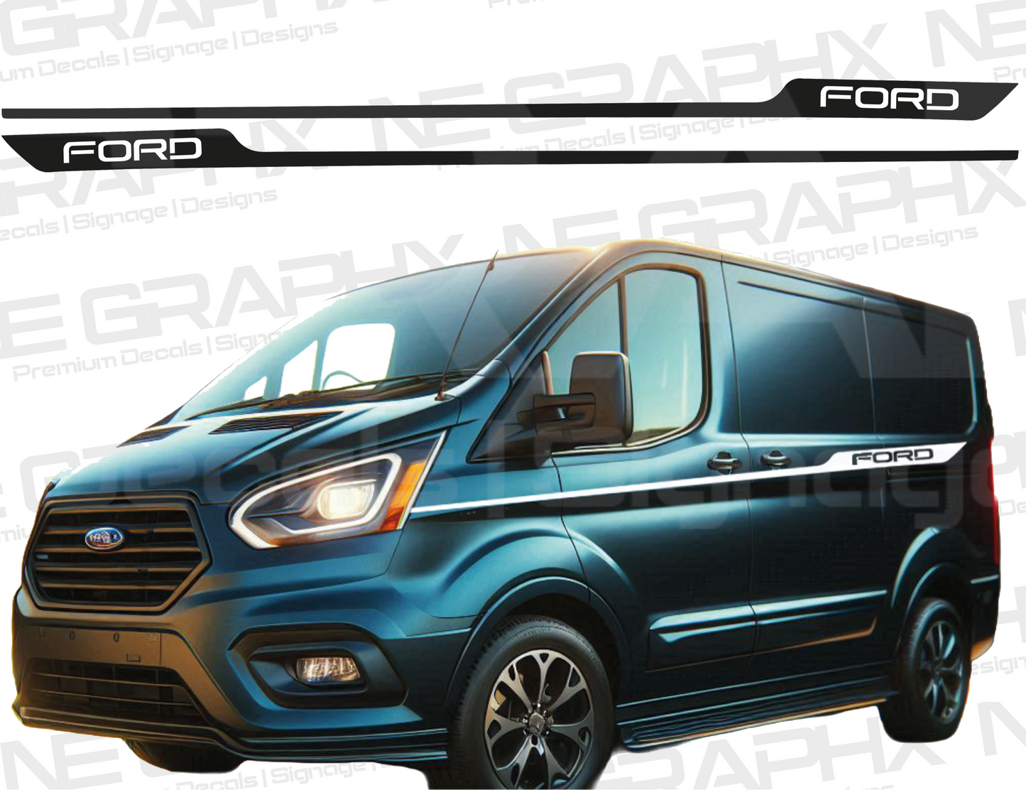 Ford Transit Custom ''Ford'' Side Door Decals