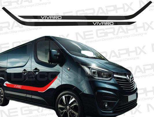 Vauxhall Vivaro Side Door Swoosh Decals