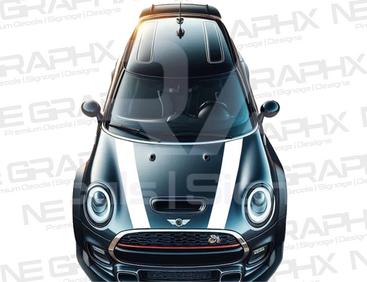 Mini Cooper "MB0" Bonnet Stripes