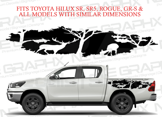 Toyota Hilux Hunter Rear Quarter Side Decals