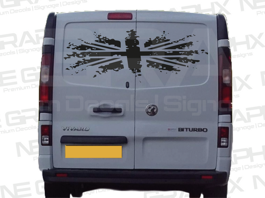 Vauxhall Vivaro/VW Transporter Union Jack Rear Door Decal