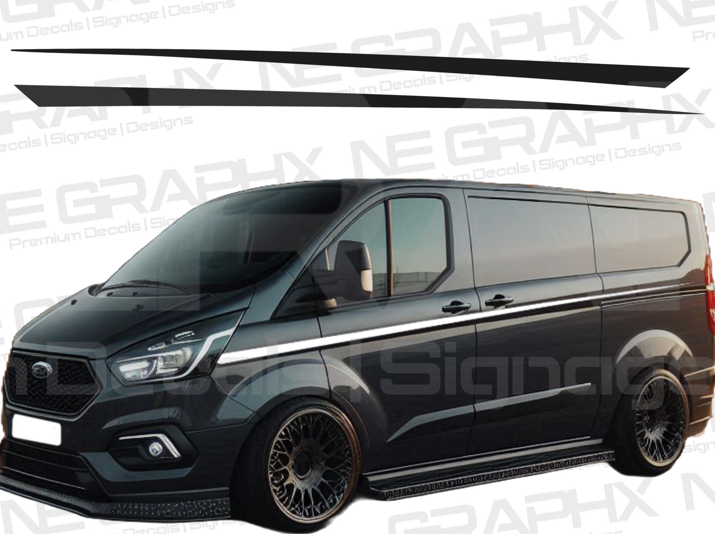 Ford Transit Custom Pinstripe Side Door Decal