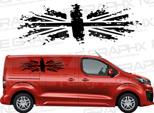 Vauxhall Vivaro Side Door Union Jack Decal