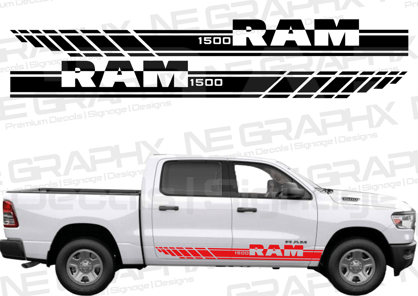 RAM 1500 4x4 Side Stripe Decal