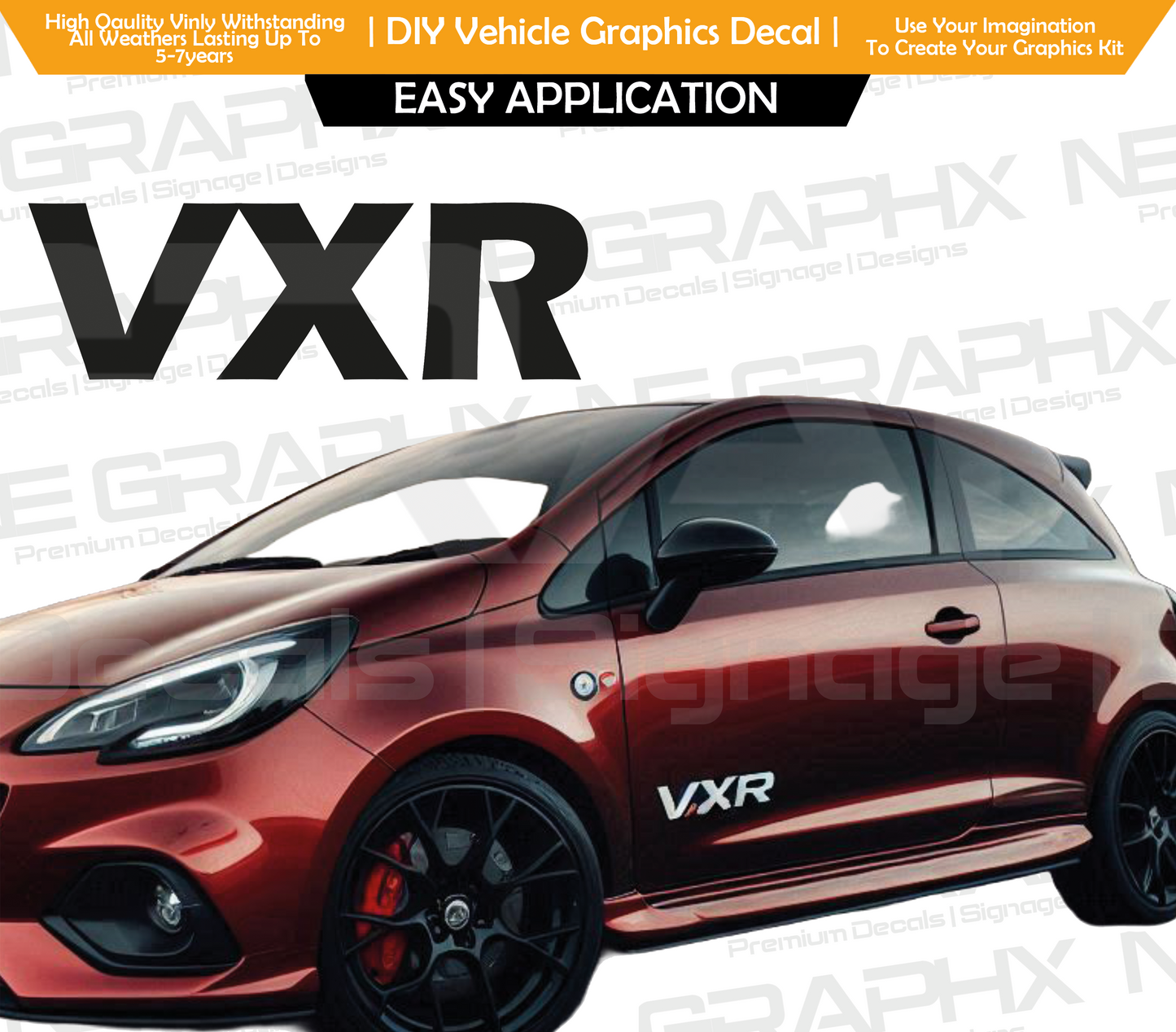 Vauxhall Corsa ''VXR'' Side Door Decals