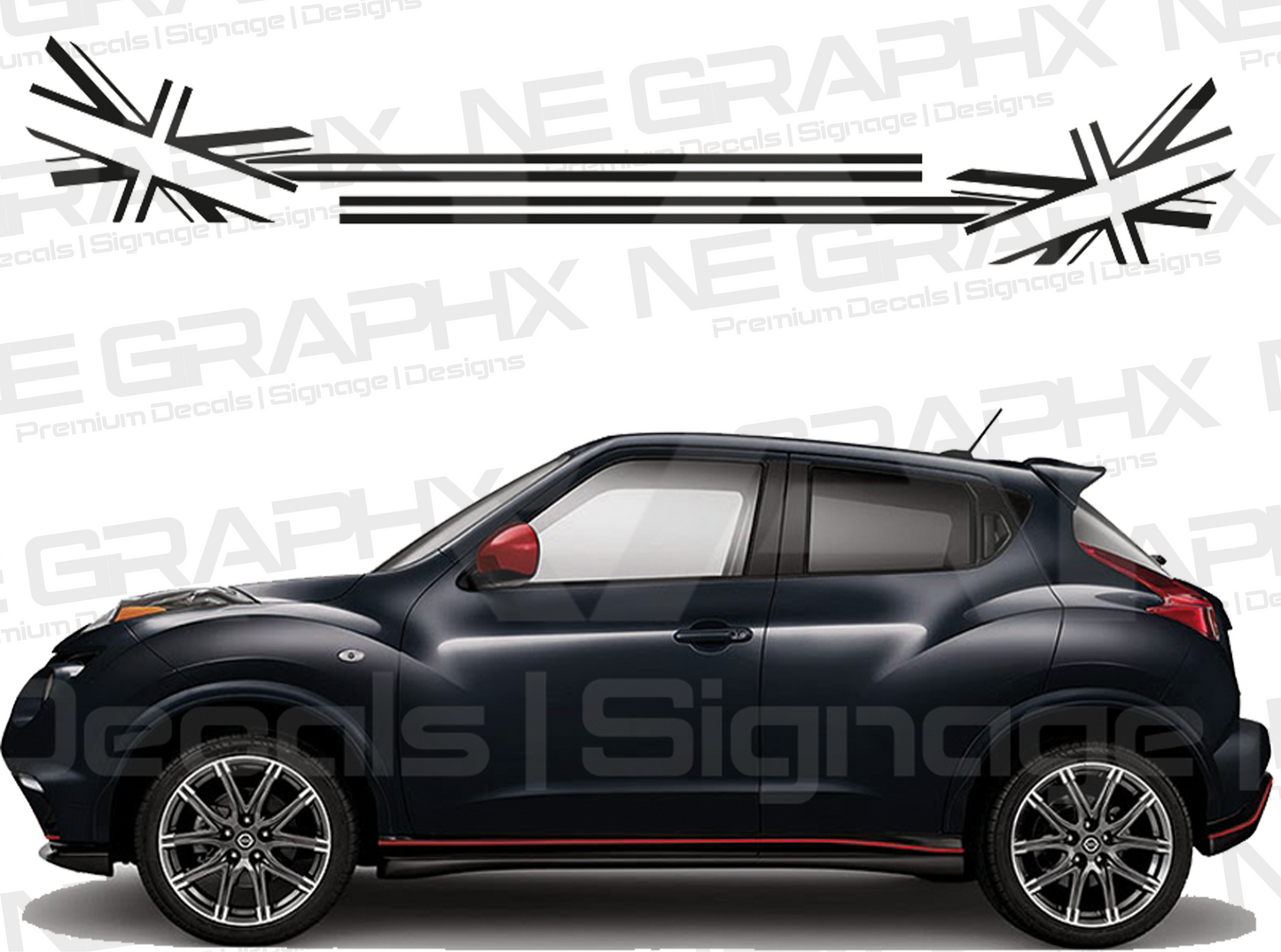 Nissan Juke Union Jack Side Stripes