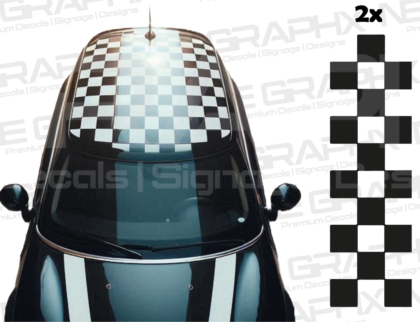 Mini Cooper Checkered Roof Pattern