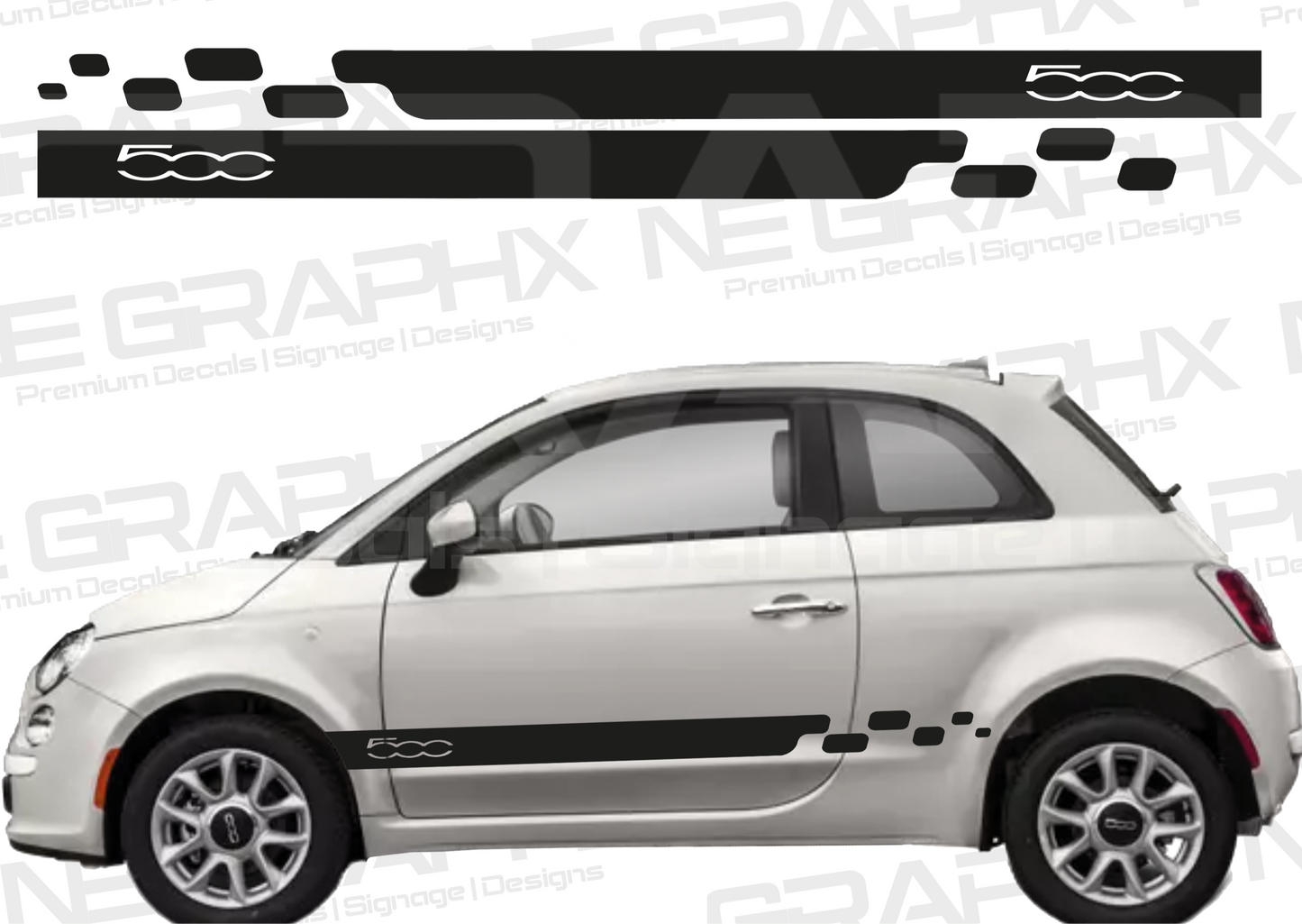 Fiat 500/Abarth Racing Side Stripes