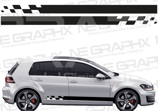 Volkswagen Golf Racing Side Stripes