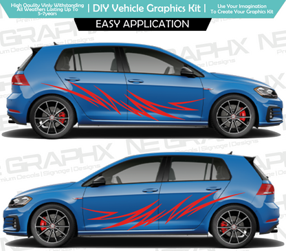 Universal Zig Zag Car Decals