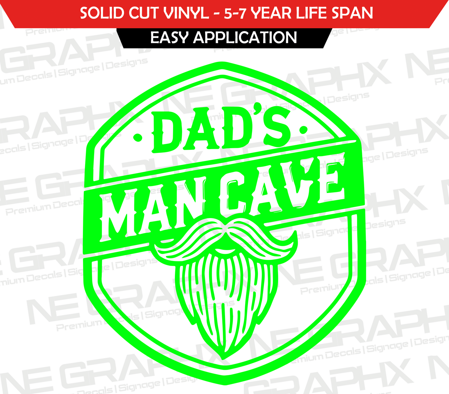 Dads Man Cave Decal 28cm