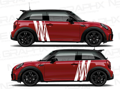 Mini Cooper Zebra Side Door Decals