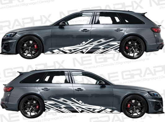 Universal Line&Dashes Car Side Panels Decals