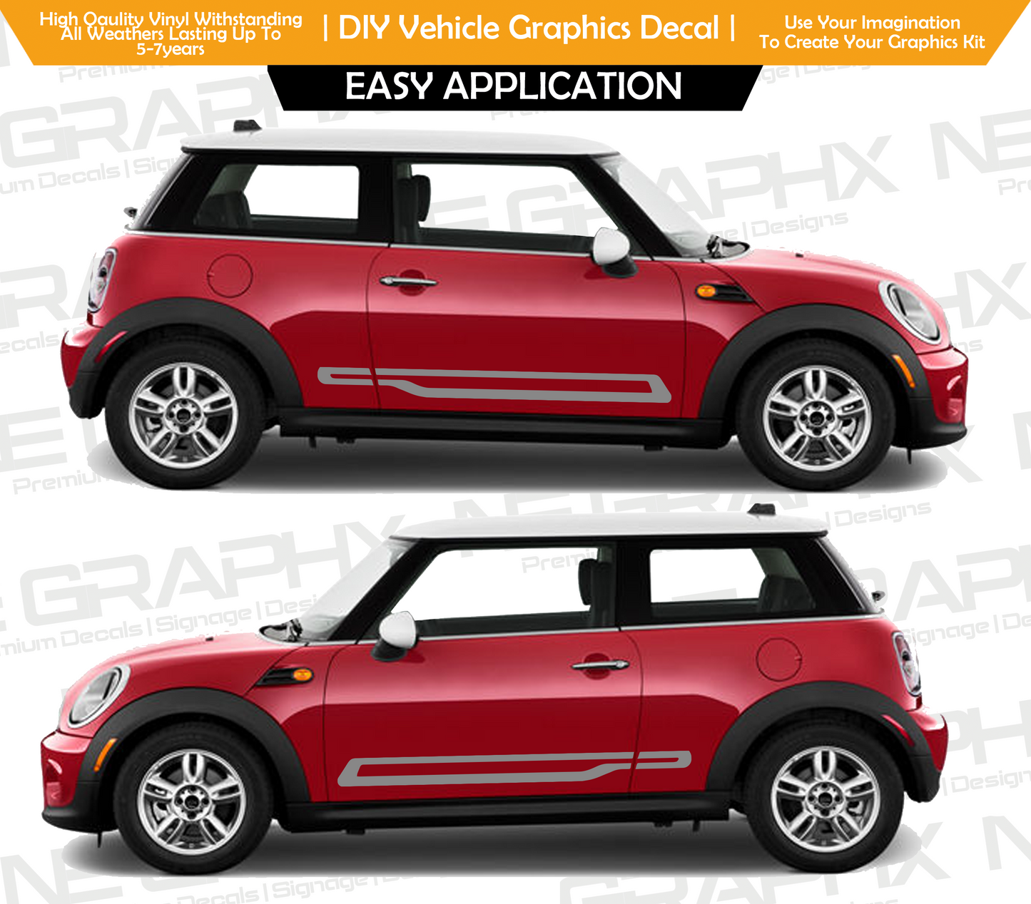 Mini Cooper F56/F57 Side Stripes