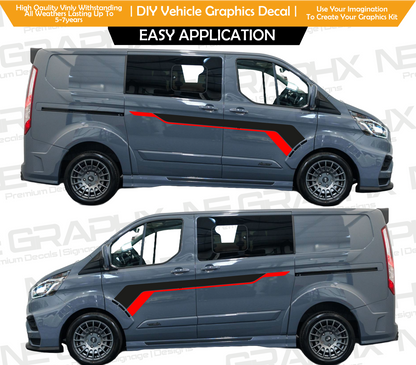 Ford Transit Custom MSRT Side Door Decals