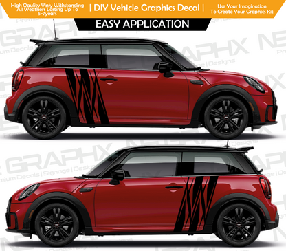 Mini Cooper Zebra Side Door Decals