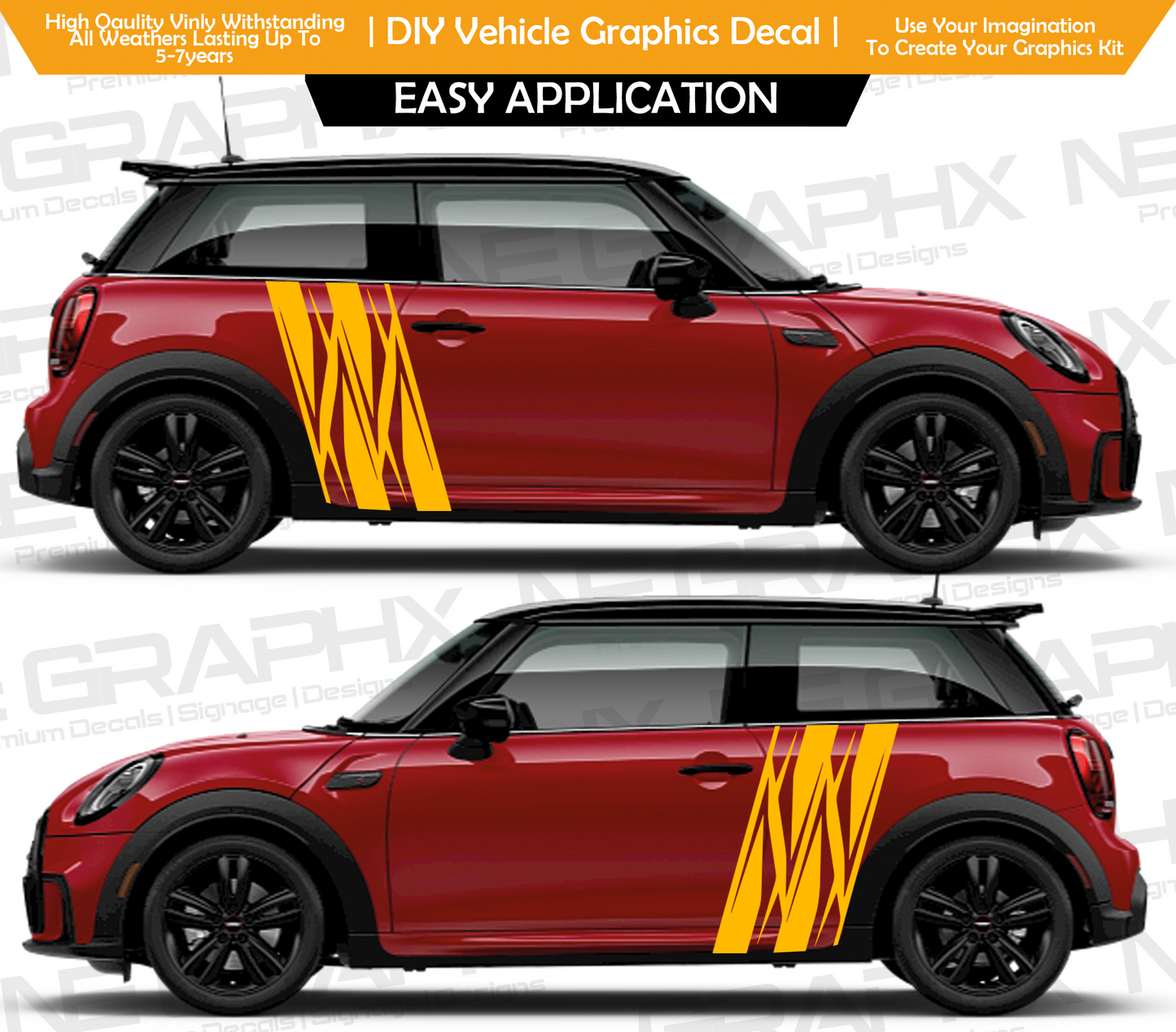 Mini Cooper Zebra Side Door Decals